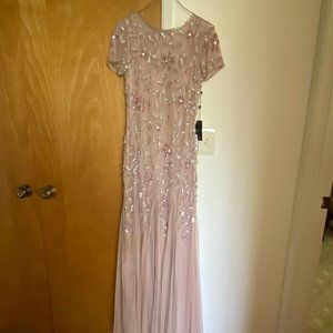 Adrianna Papel Beaded Gown - Blush